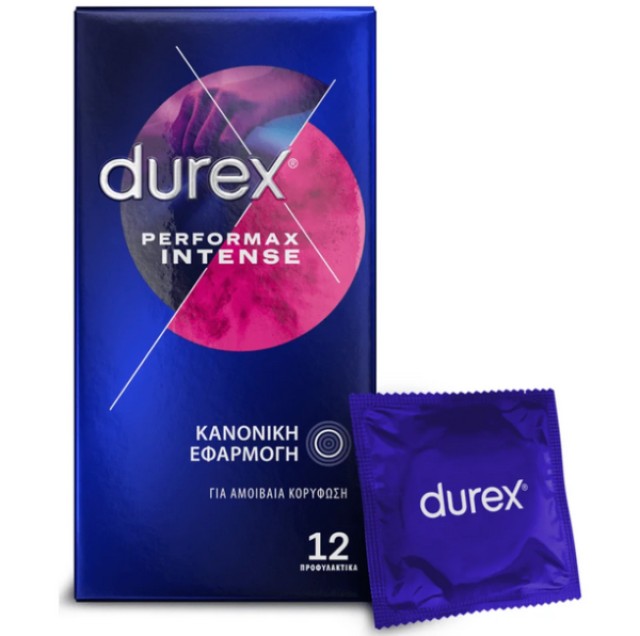 Durex Performax Intense Προφυλακτικά με Ραβδώσεις και Κουκκίδες x12