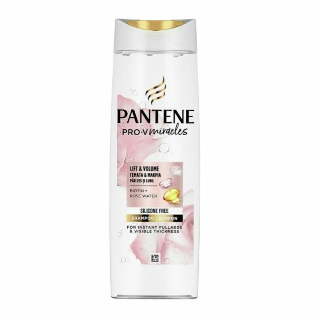 Pantene Pro-V Miracles Lift & Volume Rose Water Shampoo Γεμάτα & Μακριά Μαλλιά 600ml