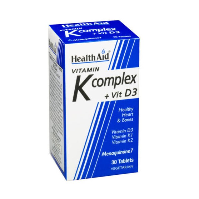 Health Aid Vitamin K Complex + Vitamin D3 30 Vegeterian Ταμπλέτες 