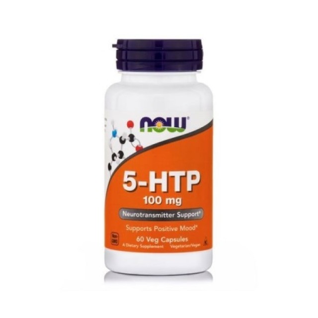 Now Foods 5-HTP 100mg, Συμπλήρωμα Διατροφής 60 Κάψουλες