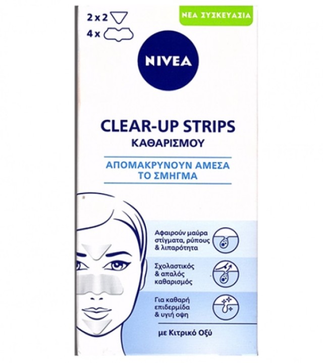 Nivea Clear-Up Strips Ταινίες Αφαίρεσης Μαύρων Στιγμάτων 6τμχ