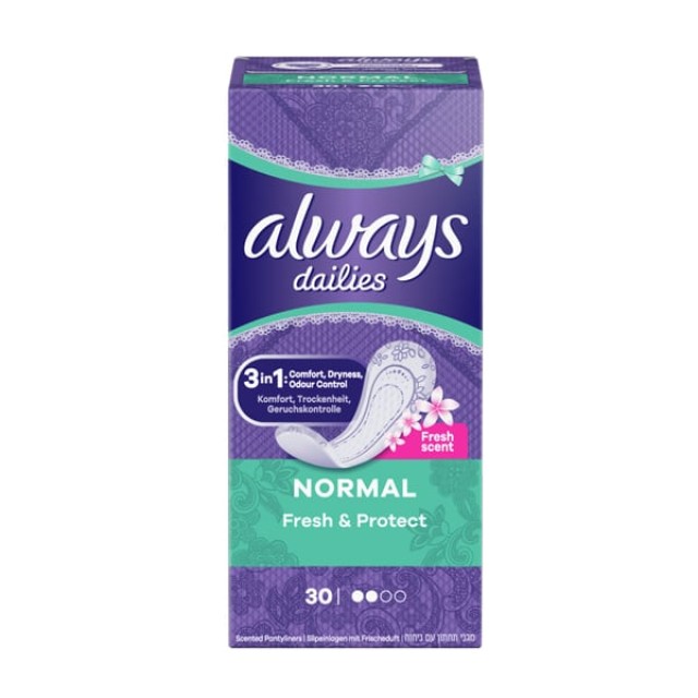 Always Dailies Fresh & Protect Normal 30 Σερβιετάκια