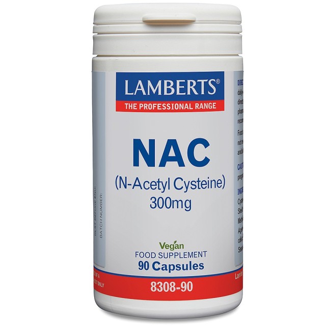 Lamberts NAC N-Acetyl Cysteine 300mg Συμπλήρωμα Διατροφής Με Αμινοξέα 90 caps