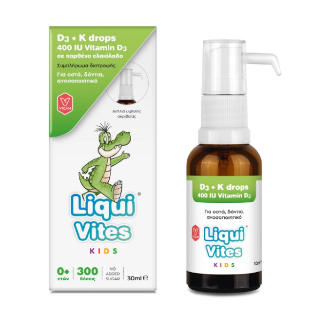Liqui Vites Kids  D3 400IU + K Drops 30ml
