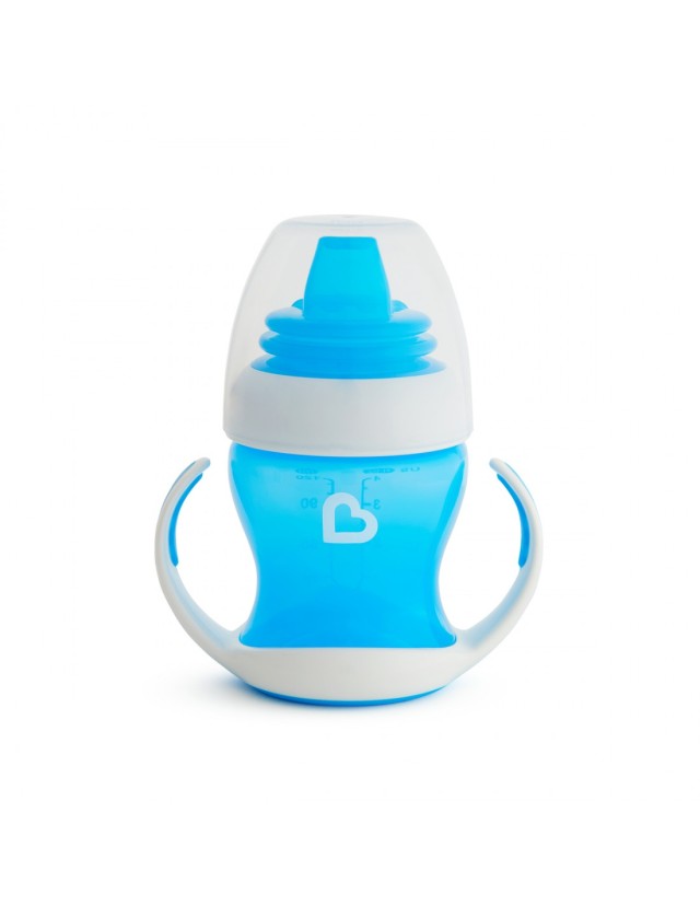 Munchkin Gentle First Cup 4m+ Εκπαιδευτικό Κύπελλο, Χρώμα Μπλε 118ml