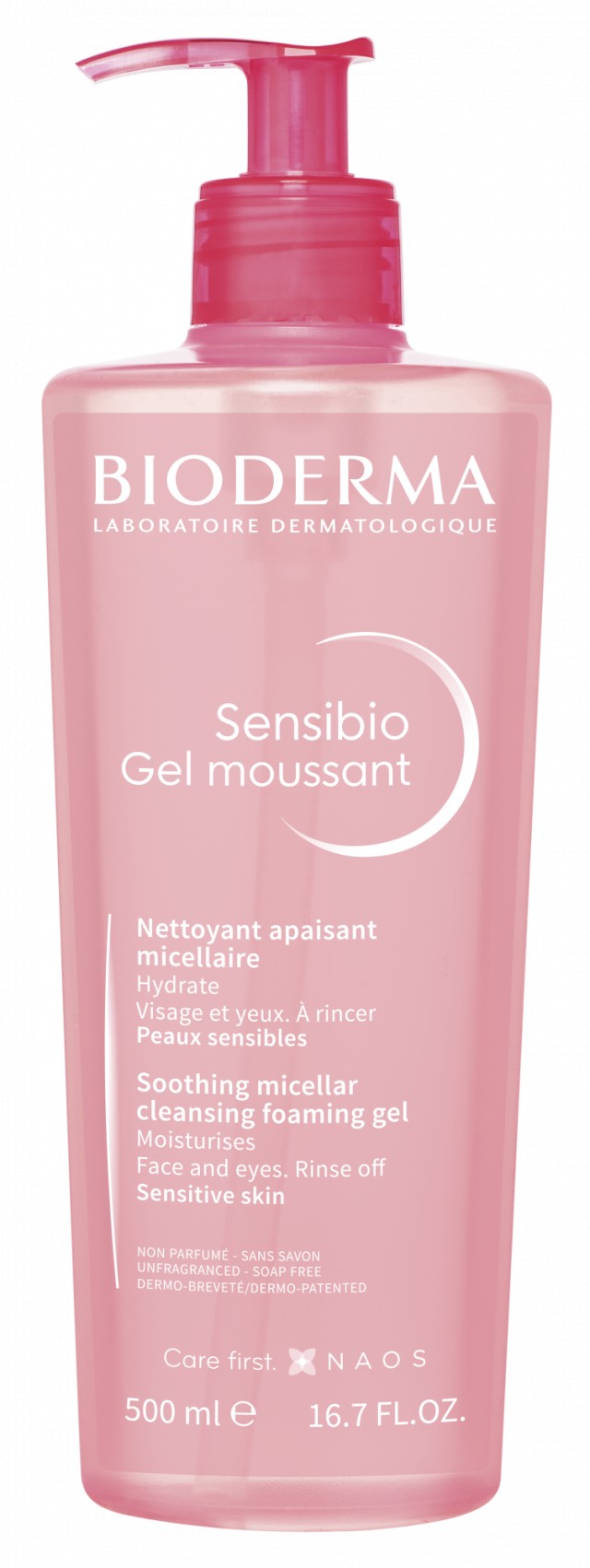 Bioderma Sensibio Gel Moussant Καταπραϋντικό Ήπιο Τζελ Καθαρισμού για Ευαίσθητες Επιδερμίδες, 500ml
