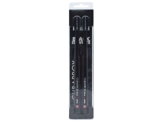 Curaprox Promo Black is White Οδοντόβουρτσα για Λευκά Δόντια 2 τεμάχια