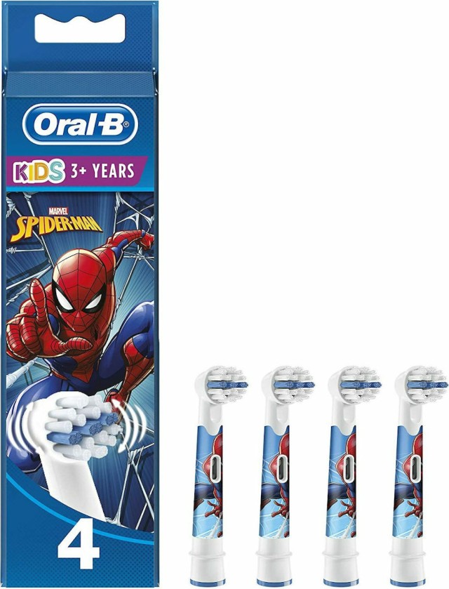 Oral-B Spiderman Ανταλλακτικές Κεφαλές για Παιδική Ηλεκτρική Οδοντόβουρτσα, 4 Τεμάχια