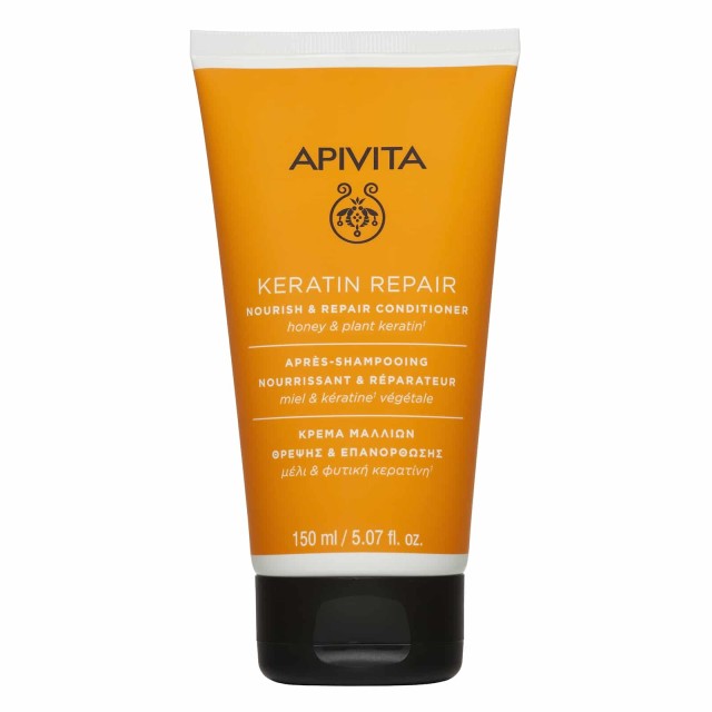 Apivita Conditioner Keratin Repair, Κρέμα Θρέψης & Επανόρθωσης με Μέλι & Φυτική Κερατίνη 150ml