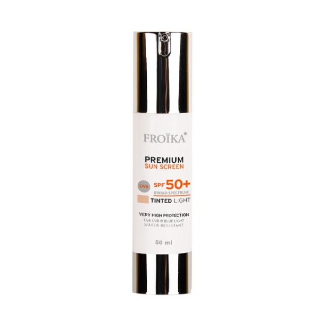 Froika Premium Sun Screen SPF50+ Tinted Light Αντηλιακή Προστασία με Χρώμα, Ελαφριά Κάλυψη 50ml