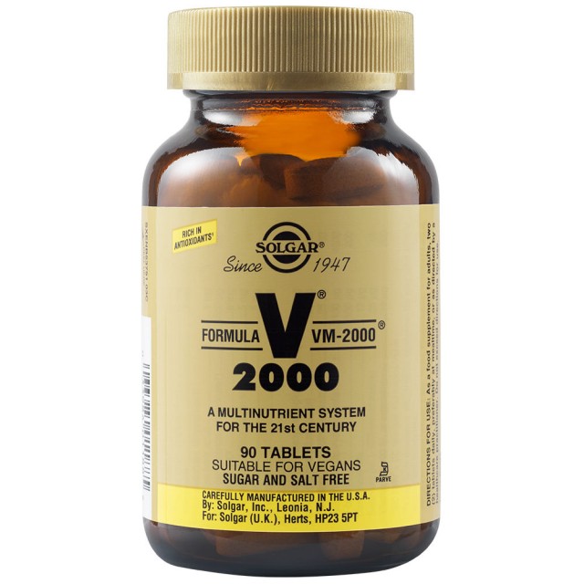 Solgar Formula VM 2000 Συμπλήρωμα Πολυβιταμίνης 90 Tabs