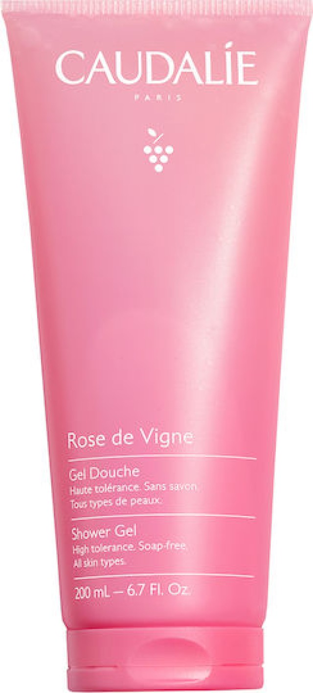 Caudalie Rose de Vigne Shower Gel Απαλό Αφρόλουτρο με Άρωμα Τριαντάφυλλο 200ml