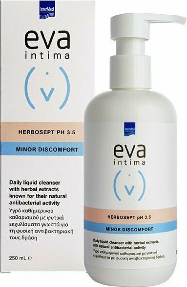 Intermed Eva Intima Herbosept pH 3.5 Minor Discomfort Αντιβακτηριακή Δράση 250ml
