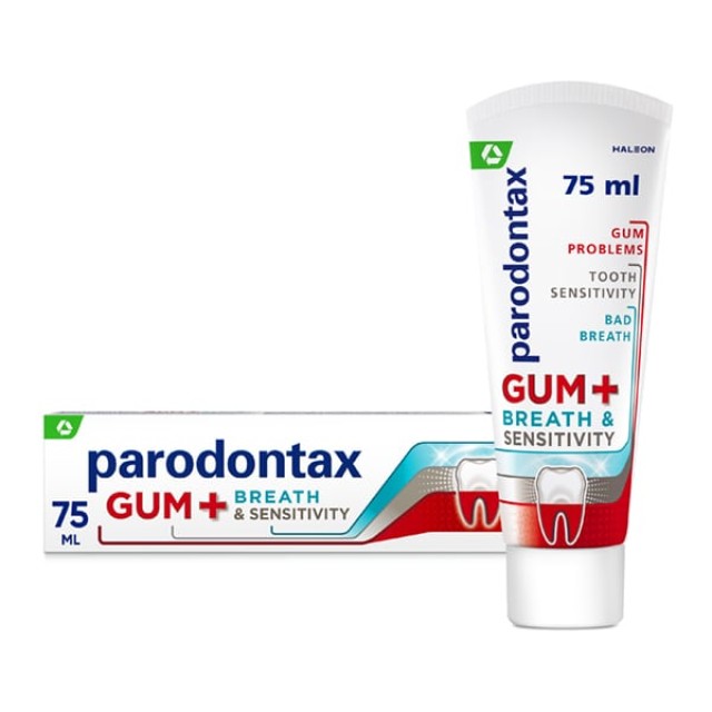 Parodontax Gum+ Breath & Sensitivity Οδοντόκρεμα για Υγιή Ούλα & Δροσερή Αναπνοή 75ml