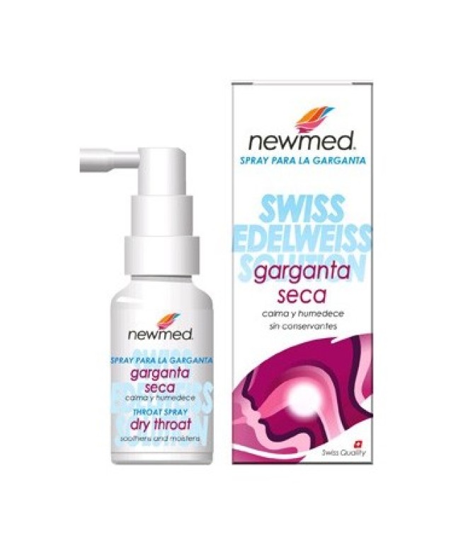 Newmed Dry Throat Oral Spray 30ml - Μαλακώνει Και Ενυδατώνει Το Λαιμό