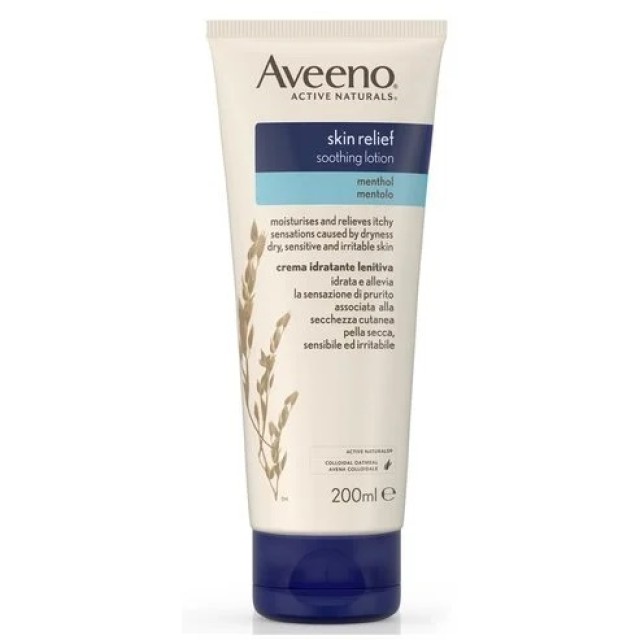 Aveeno Skin Relief Lotion With Menthol, Καταπραϋντικό Γαλάκτωμα Σώματος 200ml