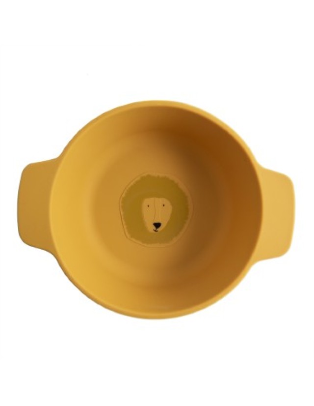 Trixie Silicone Bowl Mr Lion 4m+, Μπολ Φαγητού από Σιλικόνη, Χρώμα Πορτοκαλί 1 Τεμάχιο