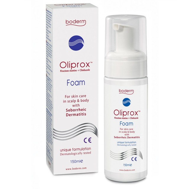 Boderm Oliprox Foam Αφρός Καθαρισμού για την Αντιμετώπιση της Σμηγματορροϊκής Δερματίδας στο Σώμα & στο Κεφάλι 150ml