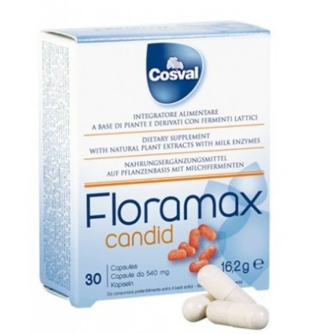 Cosval Floramax Candid 30caps. Γαλακτοβάκιλλοι & φυτικά εκχυλίσματα για την ομαλή λειτουργία του ουροποιητικού