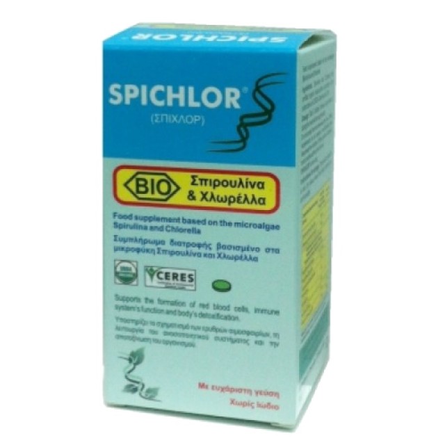 Spichlor Συμπλήρωμα Σπιρουλίνας και Χλωρέλλας 100tabs
