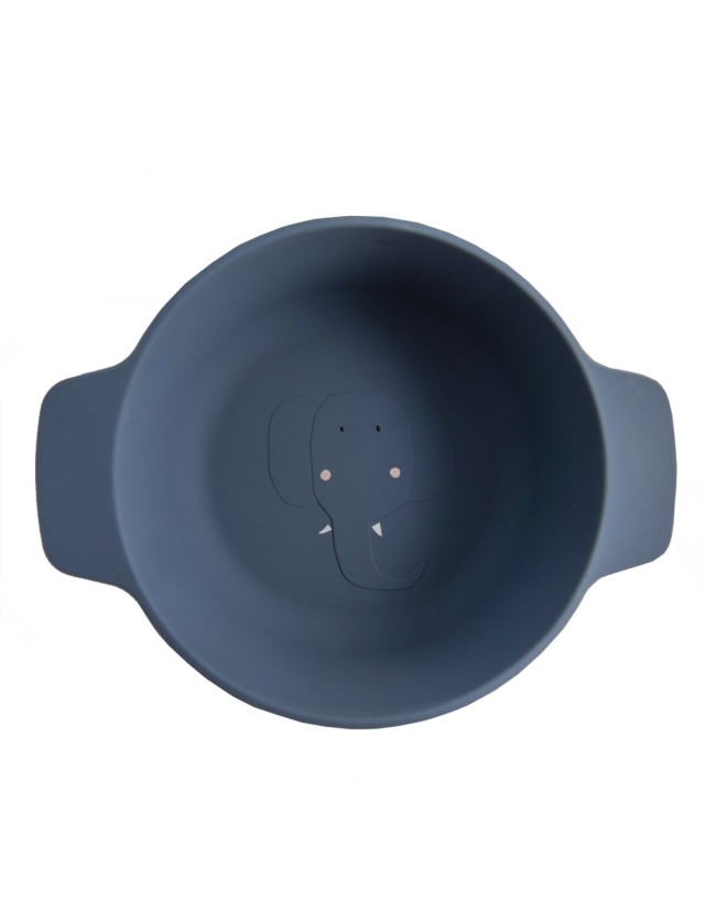 Trixie Silicone Bowl Mr Elephant 4m+, Μπολ Φαγητού από Σιλικόνη, Χρώμα Μπλε 1 Τεμάχιο