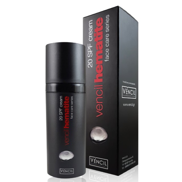 Vencil Hematite Cream SPF20 Ενυδατική Κρέμα Προσώπου 30ml