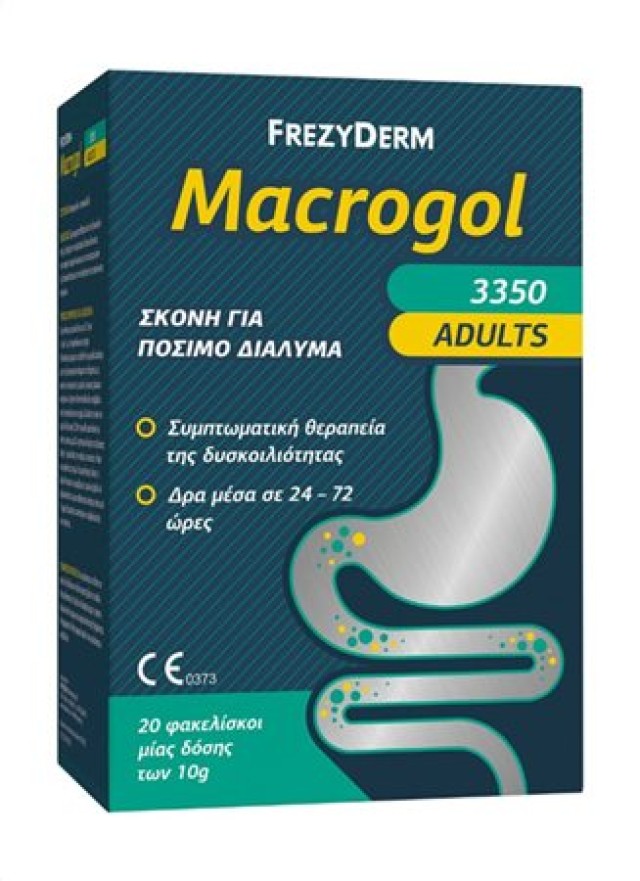 Frezyderm Macrogol 3350 Adults Σκόνη για Συμπτωματική Θεραπεία Δυσκοιλιότητας 20 Φακελίσκοι μίας Δόσης των 10gr