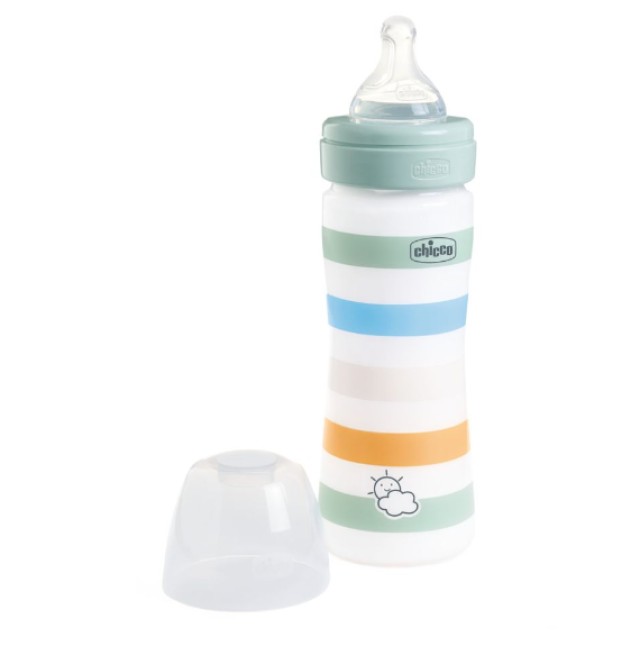 Chicco Well Being Anti-Colic System Πλαστικό Μπιμπερό με Θηλή Σιλικόνης 2m+ 250ml