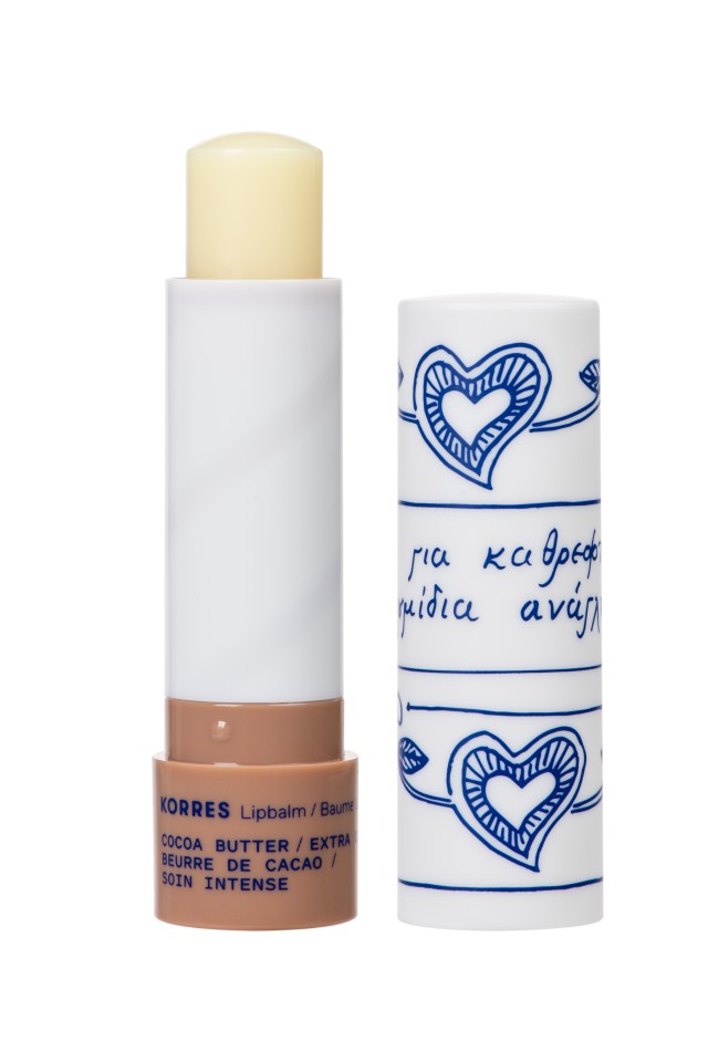 Korres Lip Balm Cocoa Butter Extra Care, Ενυδατικό για τα Χείλη με Βούτυρο Κακάο, 4,5g