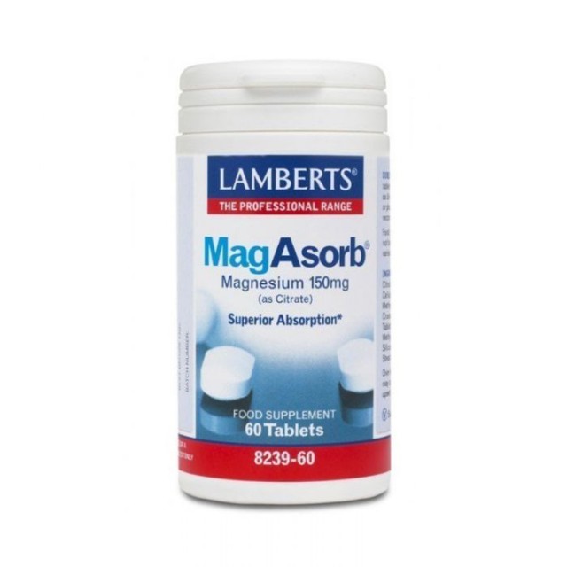 Lamberts MagAsorb Μαγνήσιο Υψηλής Απορρόφησης 60 Tablets