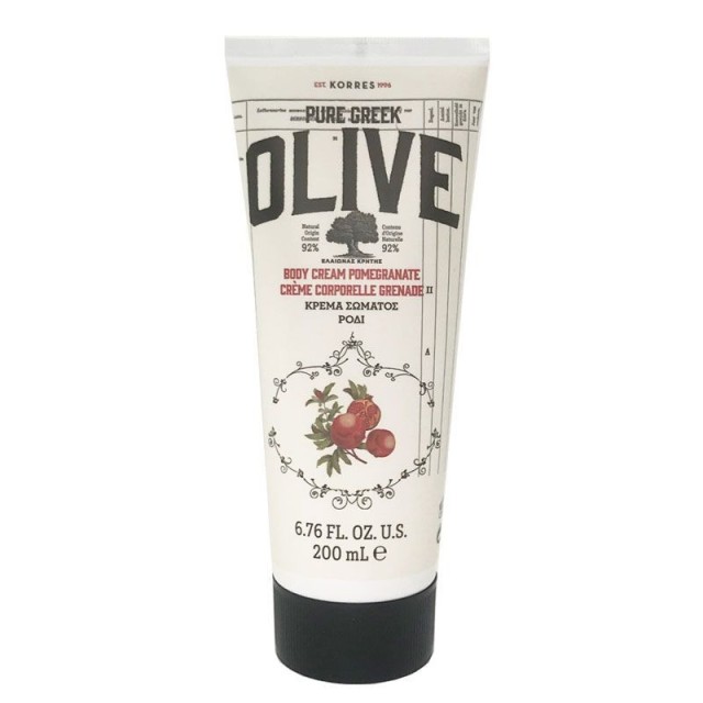 Korres Pure Greek Olive Body Cream Pomegranate Κρέμα Σώματος Ρόδι 200ml