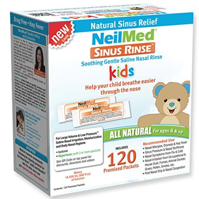 NeilMed Sinus Rinse Kids 120 Φακελάκια Ισοτονικό Διάλυμα Ρινικών Πλύσεων για Παιδιά από 4 Ετών