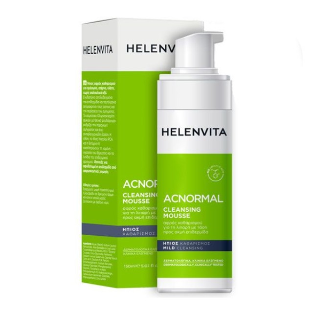 Helenvita ACNormal Cleansing Mousse, Αφρός Καθαρισμού για Λιπαρές-Ακνεϊκές Επιδερμίδες 150ml