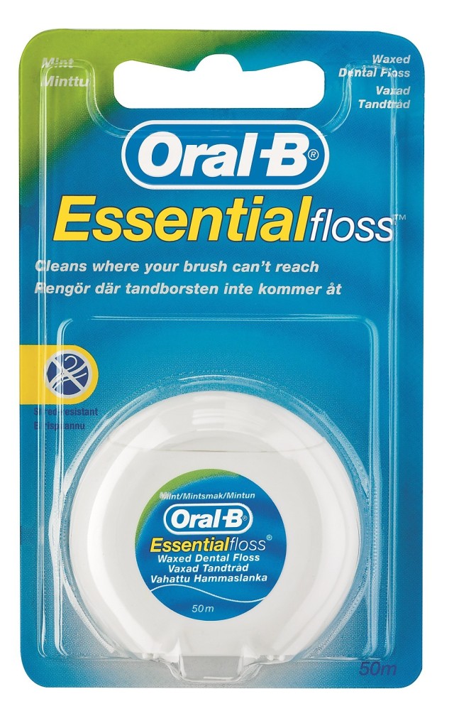 Oral-B Essential Floss , Οδοντικό Νήμα Με Γεύση Μέντα 50m