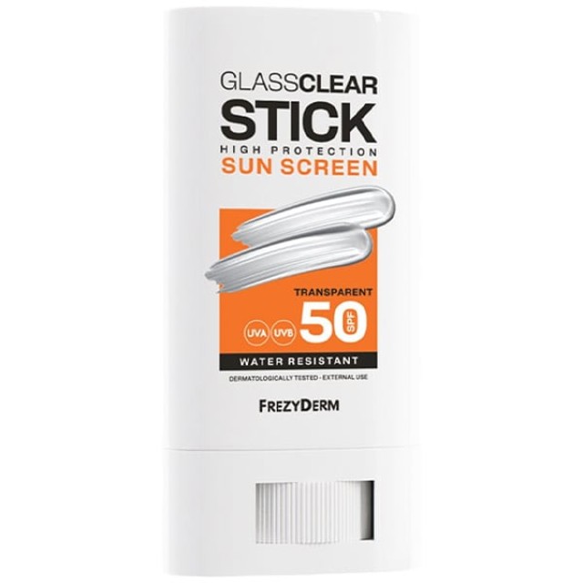 Frezyderm Sunscreen High Protection Stick Glass Clear SPF50 Αντηλιακό Stick Προσώπου Διάφανο 20ml