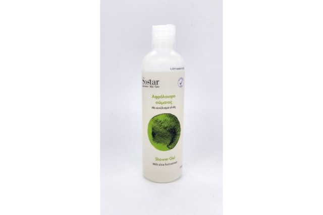 Sostar Natural Shower Gel, Αφρόλουτρο με Έλαια Ελιάς & Αμινοξέα Κολλαγόνου 250ml