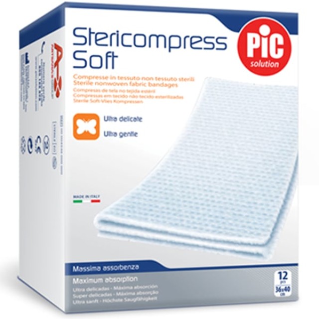 Pic Stericompress XL Αποστειρωμένες Γάζες 36x40cm 12τεμάχια