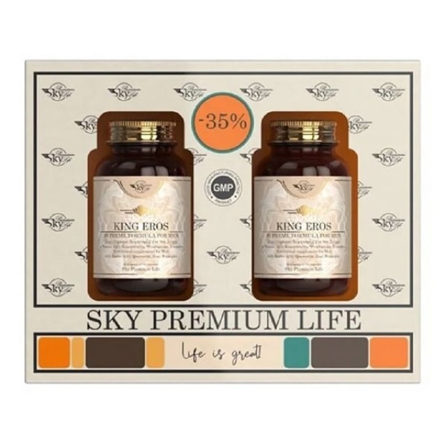Sky Premium Life Promo King Eros Συμπλήρωμα Για Την Σεξουαλική Υγεία Του Άνδρα 2x60 Κάψουλες