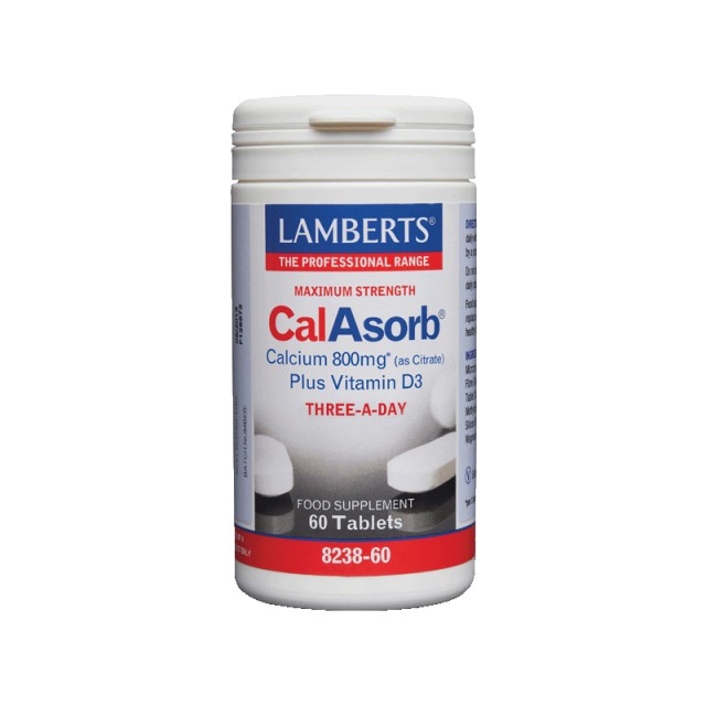 Lamberts CalAsorb 800mg , Κιτρικό Ασβέστιο 60 Tabs
