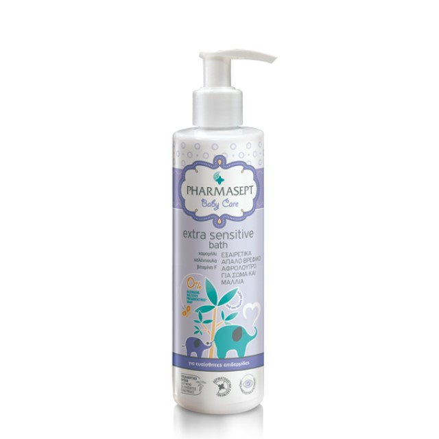 Pharmasept Baby Extra Sensitive Bath Πολύ Απαλό Αφρόλουτρο για Χρήση από την Πρώτη Ημέρα 250ml