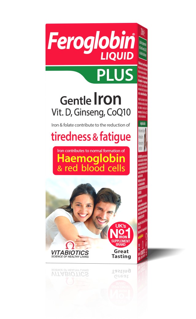 Vitabiotics Feroglobin Liquid Plus Gentle Iron, Vit D, Ginseng, CoQ10, Συμπλήρωμα Διατροφής Σιδήρου 200ml