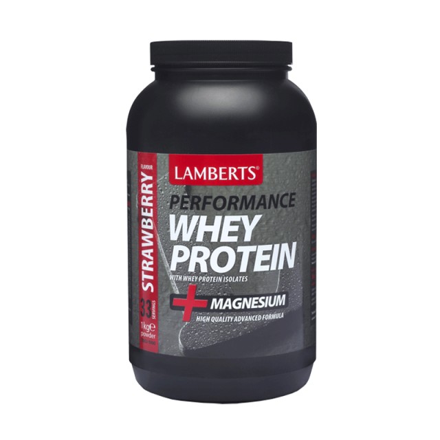 Lamberts Whey Protein, Με Προσθήκη Μαγνησίου, Γεύση Φράουλα 1kg