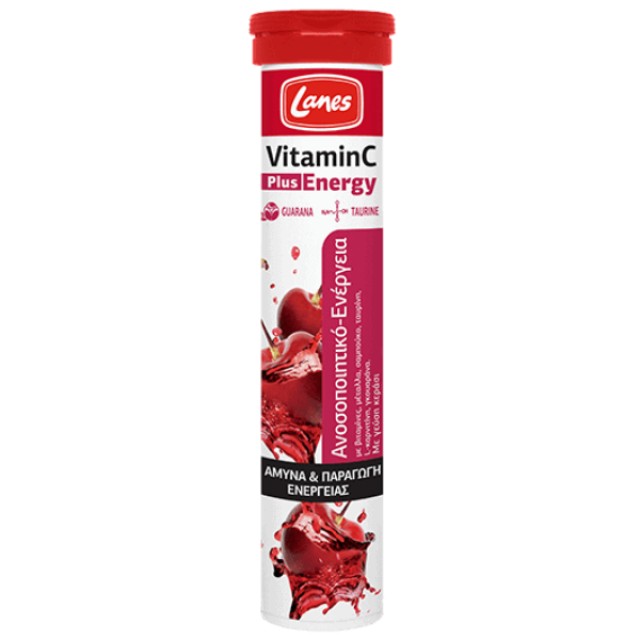 Lanes Vitamin C Plus Energy, Ενίσχυση Ανοσοποιητικού 20 Αναβράζουσες Ταμπλέτες 