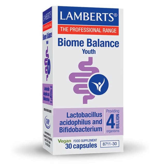Lamberts Biome Balance Youth Προβιοτικά Για Παιδιά 30 Φυτικές Κάψουλες