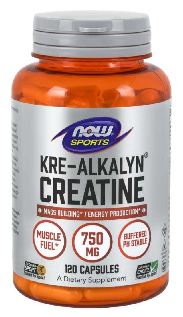 Now Foods Kre-Alkalyn Creatine, Κρεατίνη 120 Κάψουλες