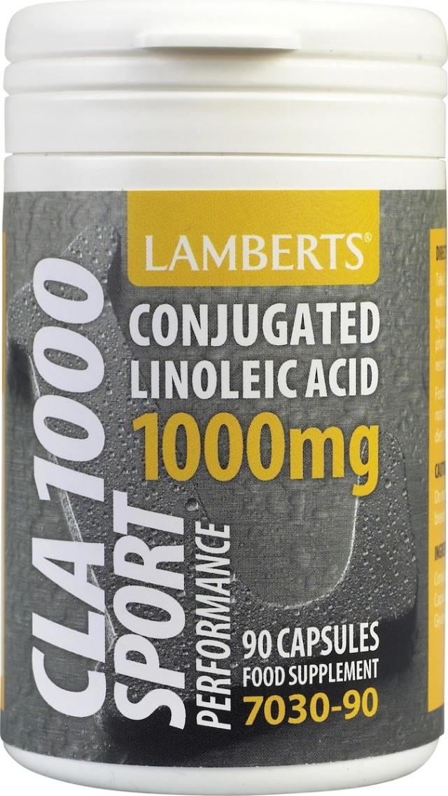 Lamberts CLA 1000mg, Συζευγμένο Λινολεϊκό Οξύ 90 Caps  Χάστε Λίπος στη Περιοχή της Κοιλιάς
