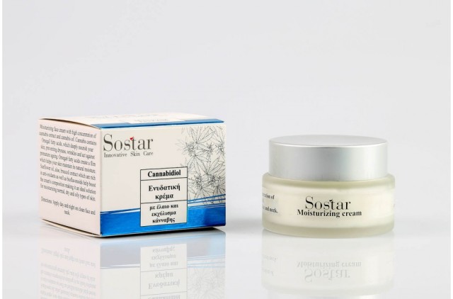 Sostar Cannabisoil Ενυδατική Κρέμα Προσώπου & Λαιμού με Έλαιο & Εκχύλισμα Κάνναβης 50ml