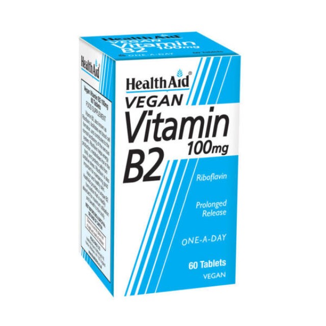 Health Aid Vitamin B2 100μg, Συμπλήρωμα Διατροφής 60 Ταμπλέτες