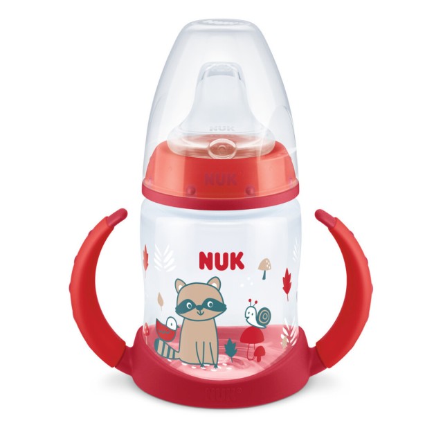 NUK Learner Bottle 6-18m Μπιμπερό Εκπαίδευσης με Δείκτη Ελέγχου Θερμοκρασίας, Χρώμα Κόκκινο 150ml