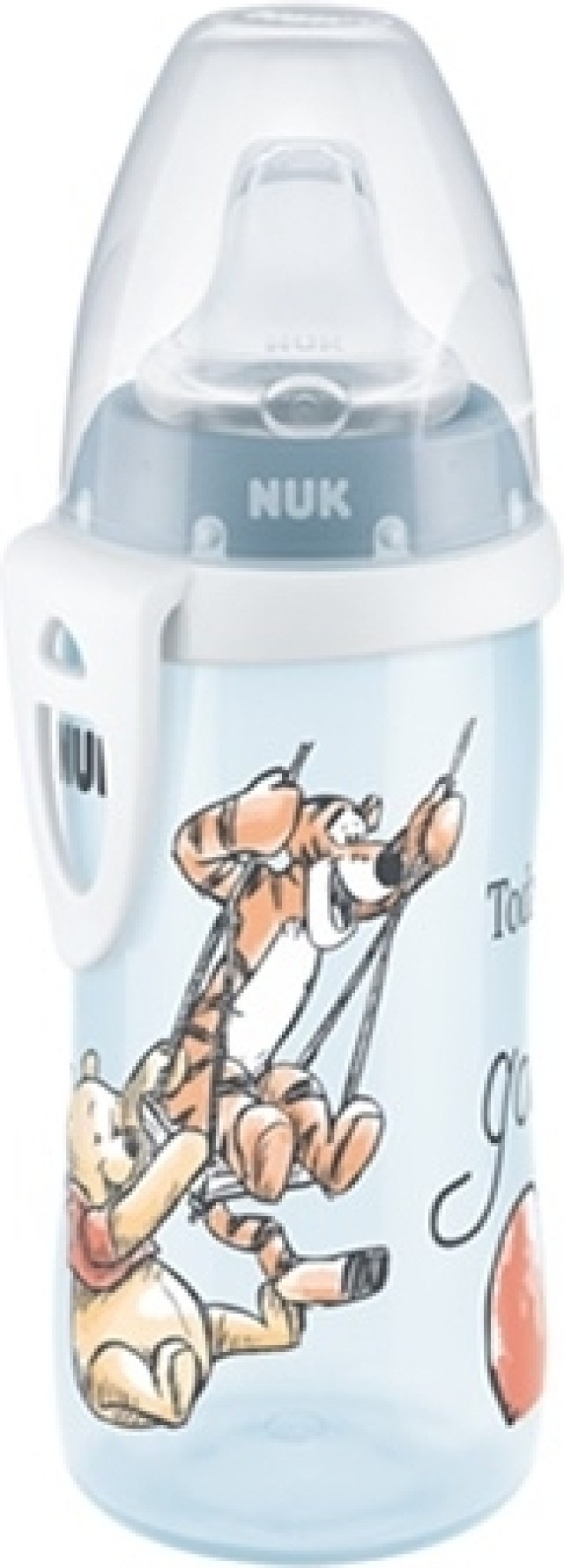 NUK Active Cup Disney Baby Winnie the Pooh, Γαλάζιο Παγούρι Με Ρύγχος Σιλικόνης 12m+ 300ml
